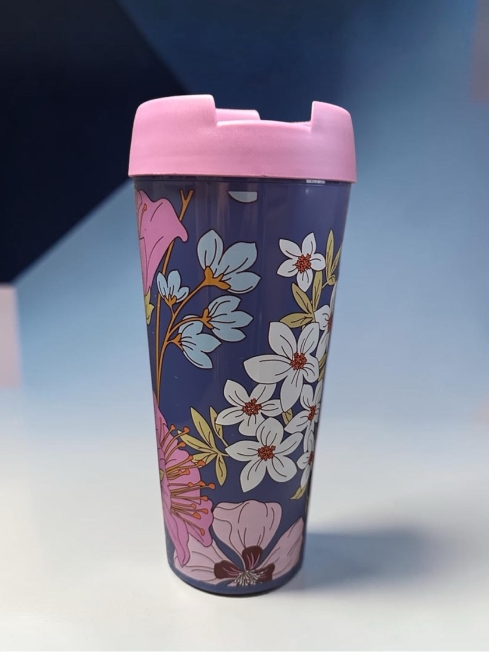 Vera Bradley Floral Travel Tumbler - Pink & Purple